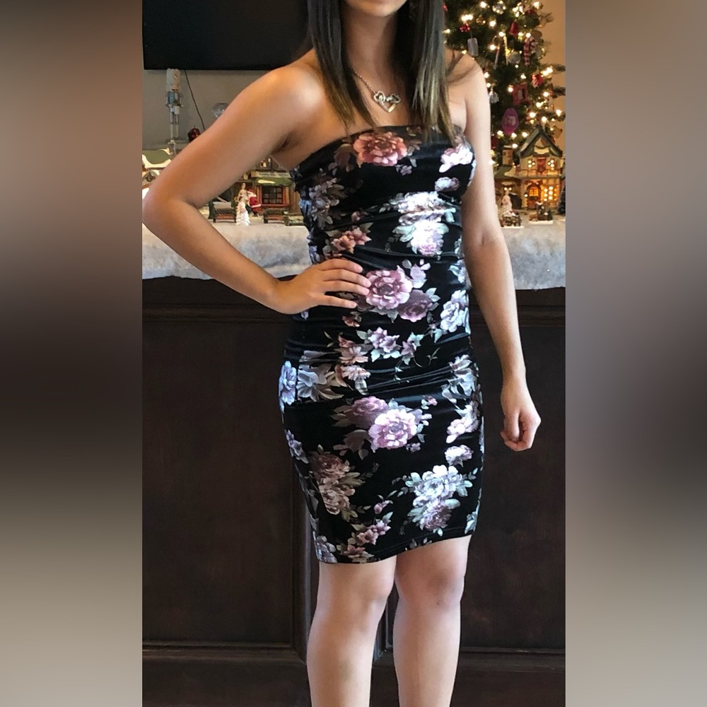 Papaya strapless fitted dress in women’s